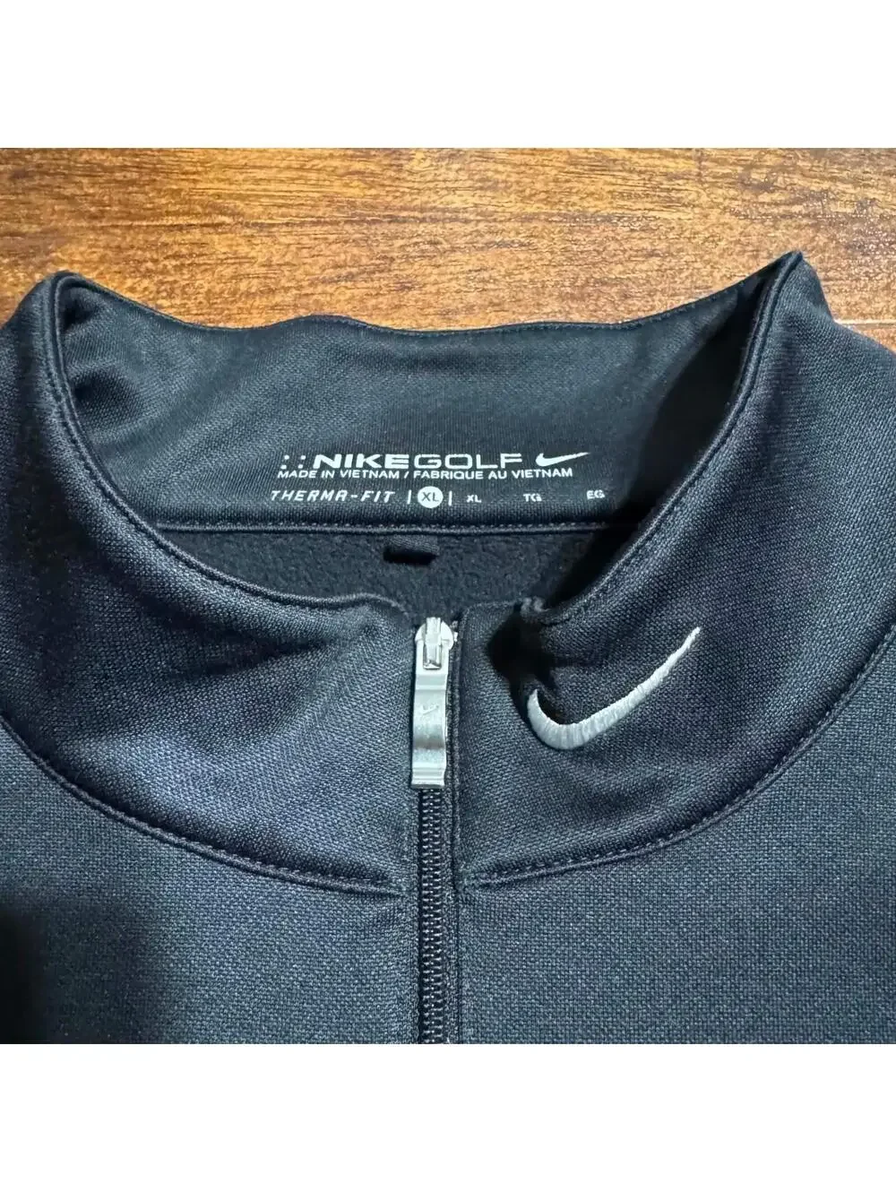 Nike Mens Therma Fit 1/4 zip Pullover Sweatshirt XL Black Fleece Golf Athletic
